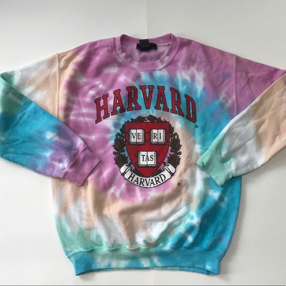 tie dye harvard sweatshirt